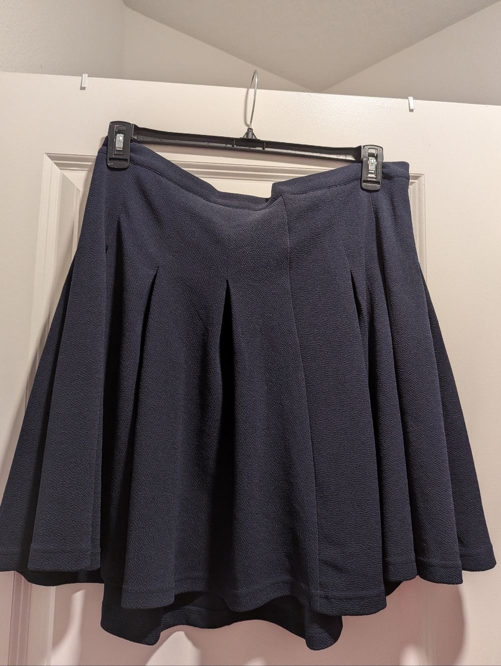 Women's Navy Flared Skirt - Classic A-Line Size XL